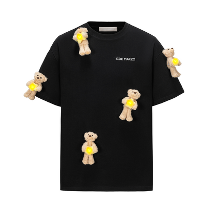 13DE MARZO Lumi Star Bear T-shirt Black