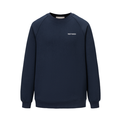 13DE MARZO Big Bear Crewneck Raglan Sweatshirt Navy Blue