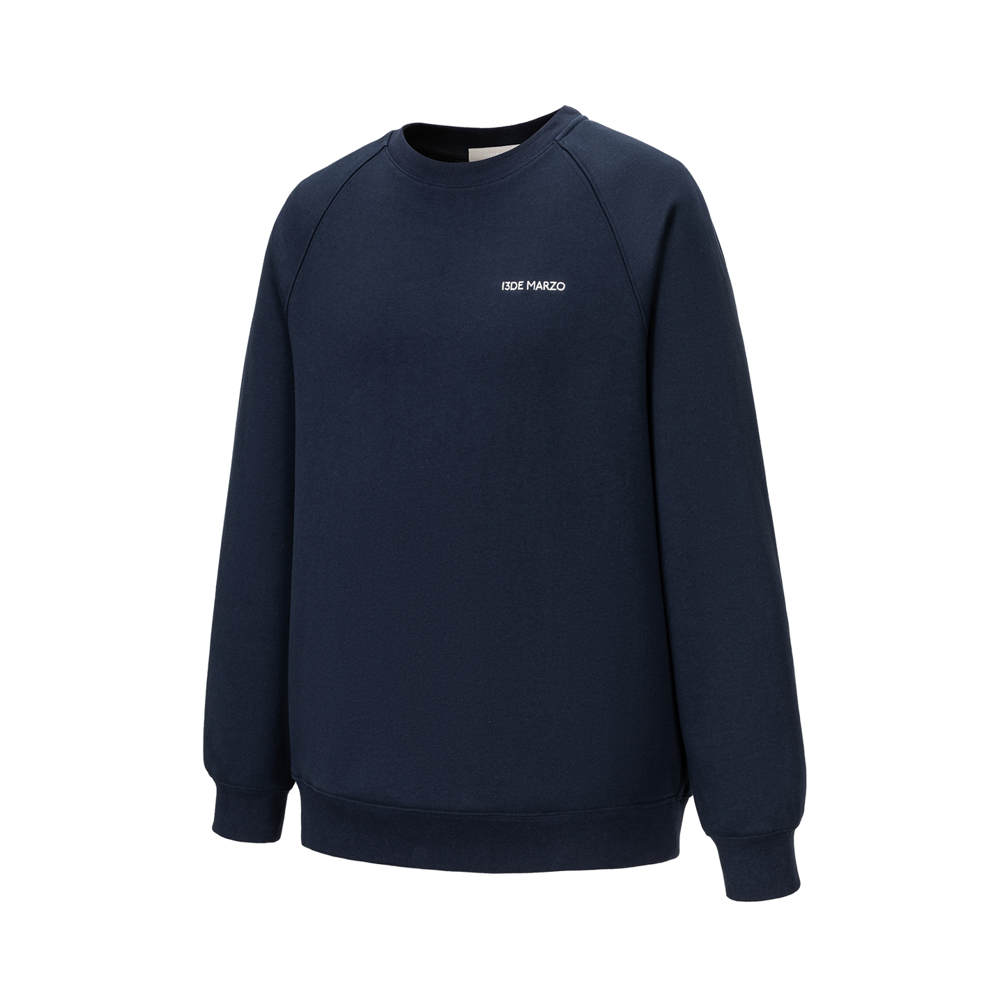 13DE MARZO Big Bear Crewneck Raglan Sweatshirt Navy Blue