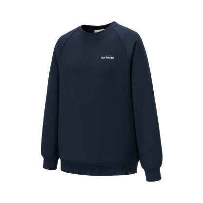 13DE MARZO Big Bear Crewneck Raglan Sweatshirt Navy Blue