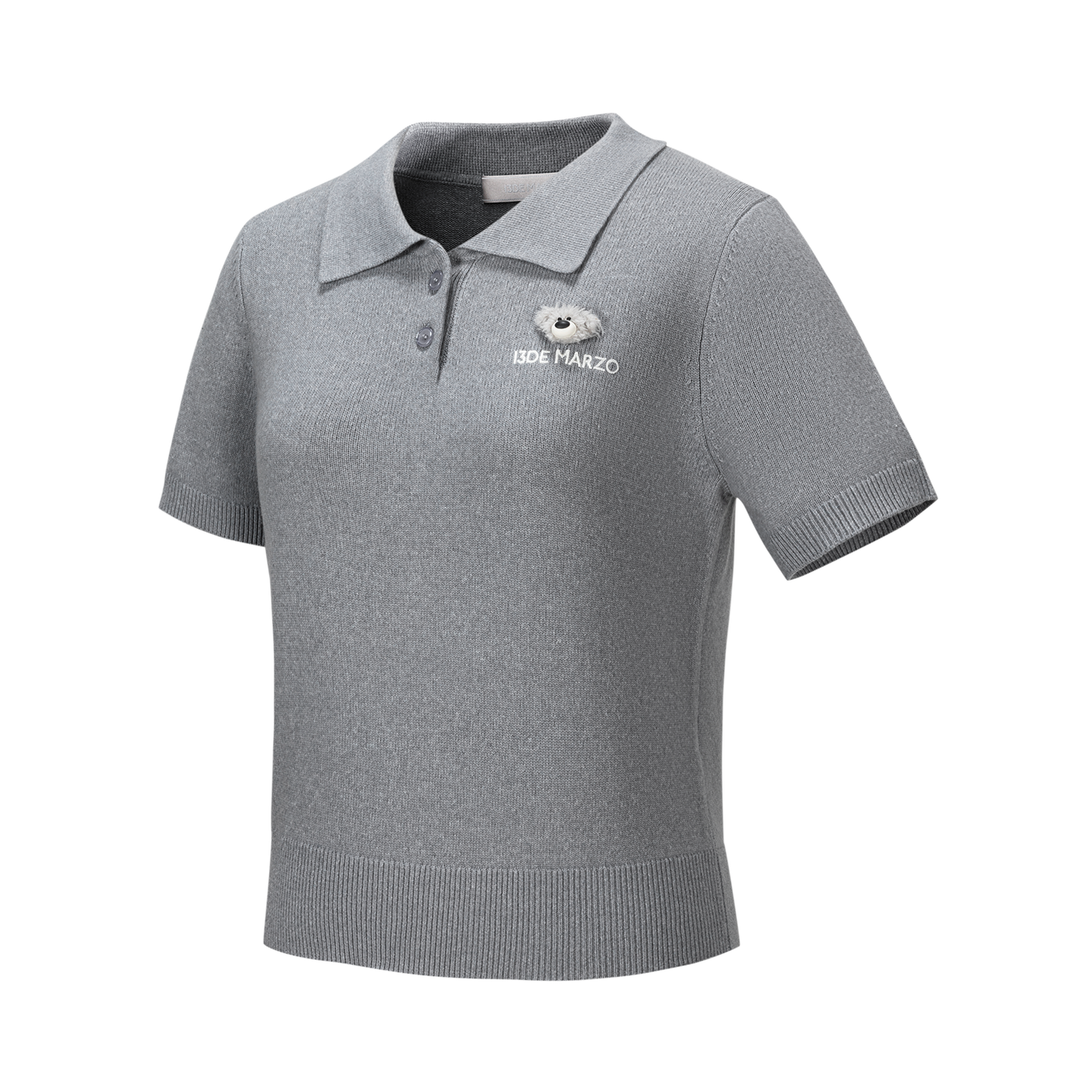 13DE MARZO Doozoo Polo Tee Grey