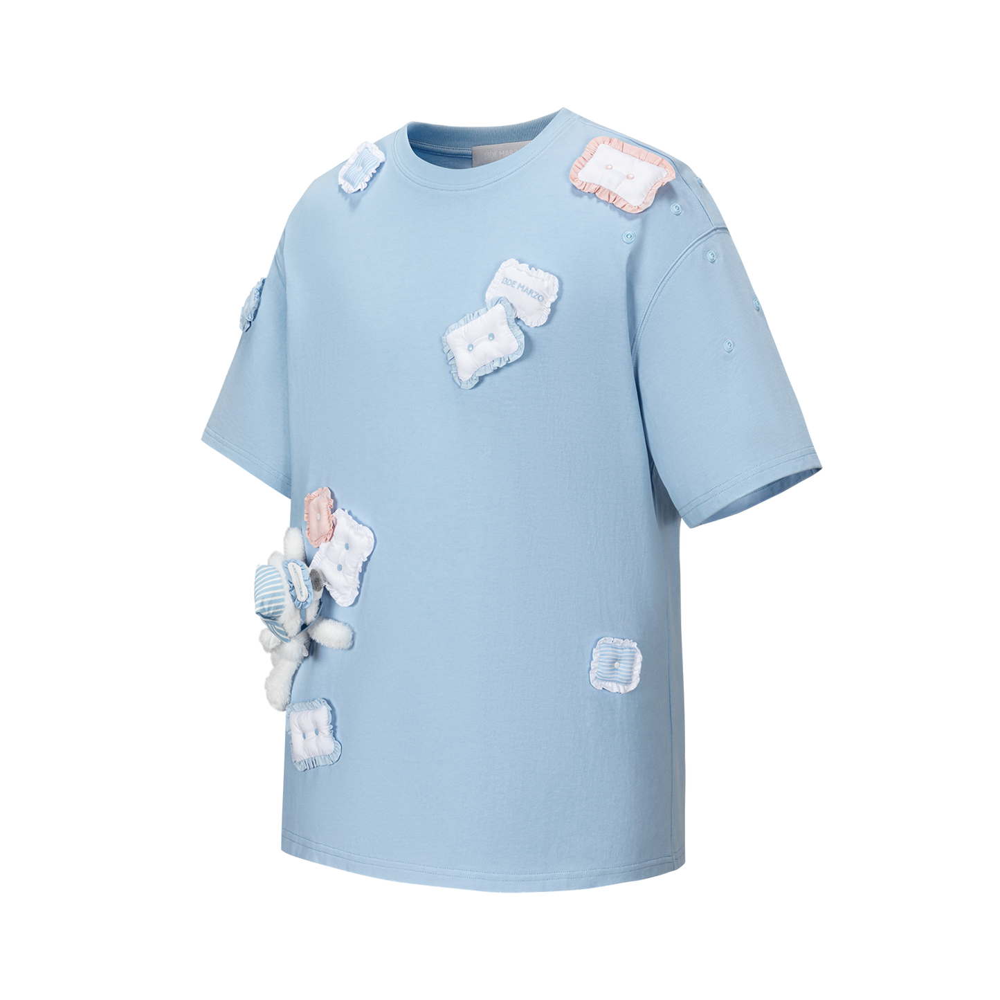 13DE MARZO Nighty Night Bear Pillow Oversized T-shirt Blue