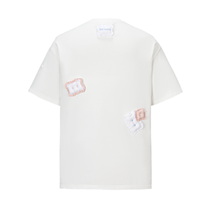 13DE MARZO Nighty Night Bear Pillow Oversized T-shirt White
