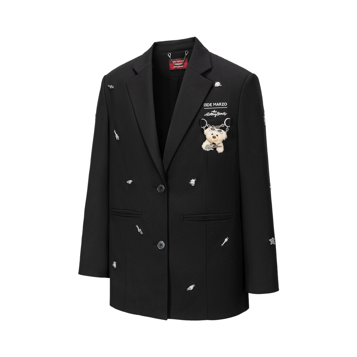 13DE MARZO Rolling Stones Bear Suit Black