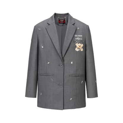13DE MARZO Rolling Stones Bear Suit Grey