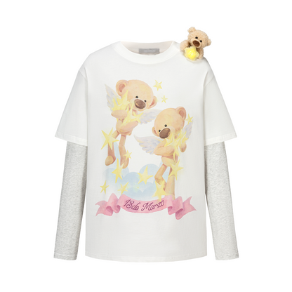 13DE MARZO Luminous Bear Sketch T-shirt White