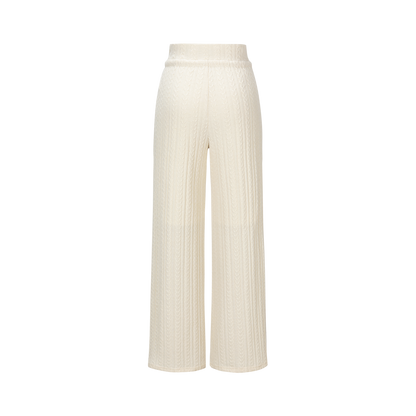 13DE MARZO Mini Bear Knit Trousers Beige