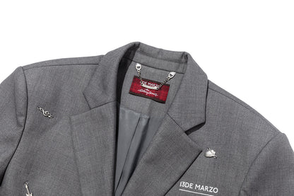 13DE MARZO Rolling Stones Bear Suit Grey