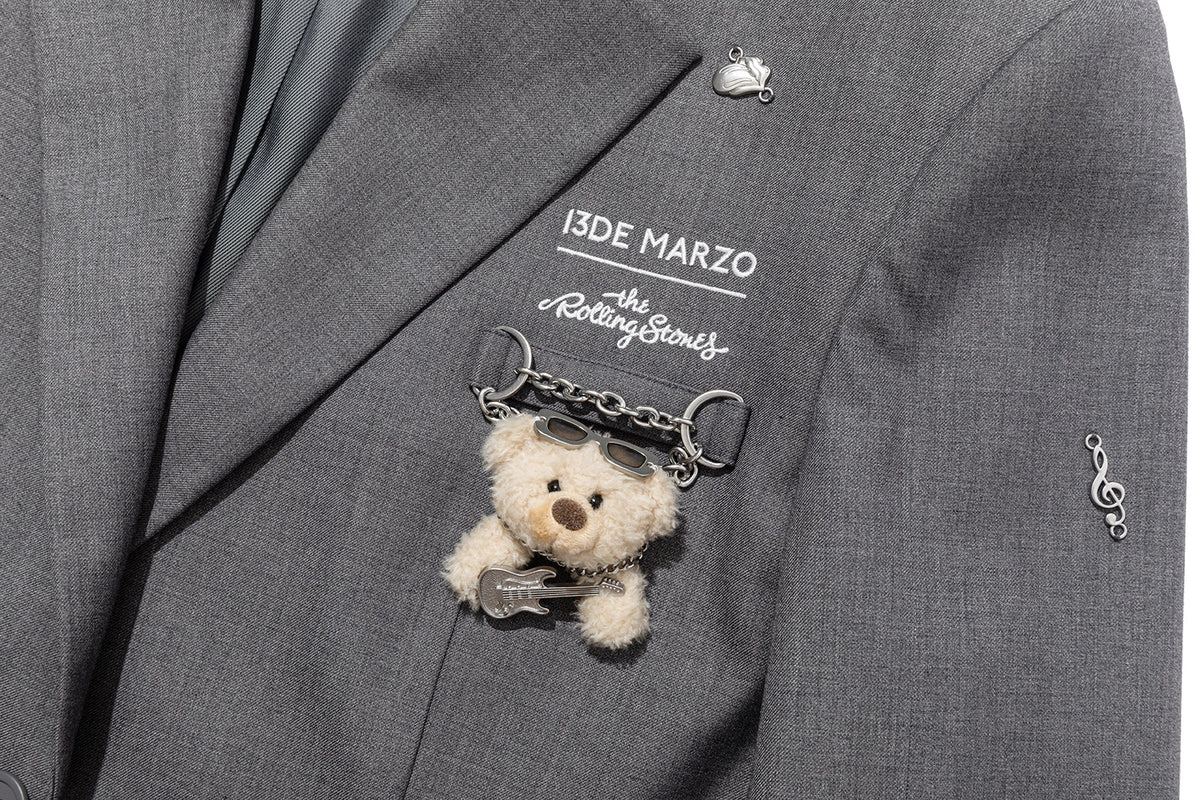 13DE MARZO Rolling Stones Bear Suit Grey