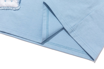 13DE MARZO Nighty Night Bear Pillow Oversized T-shirt Blue