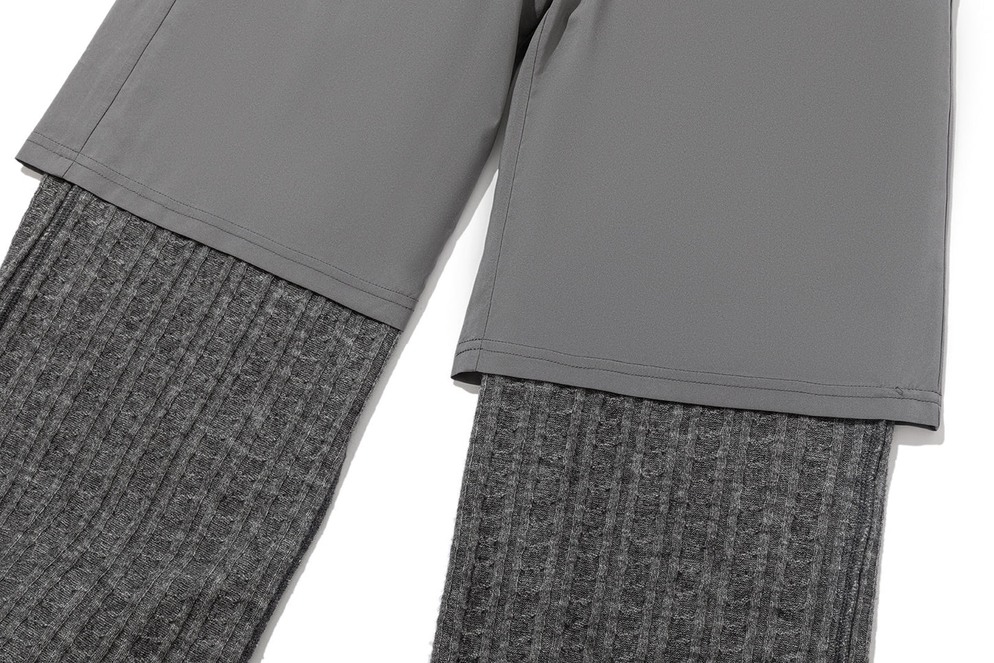 13DE MARZO Mini Bear Knit Trousers Grey