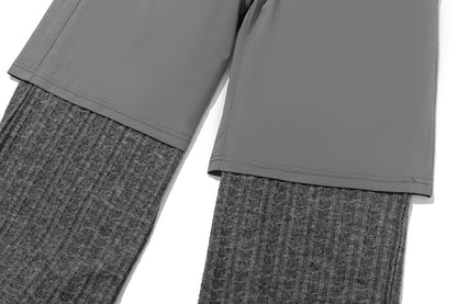 13DE MARZO Mini Bear Knit Trousers Grey