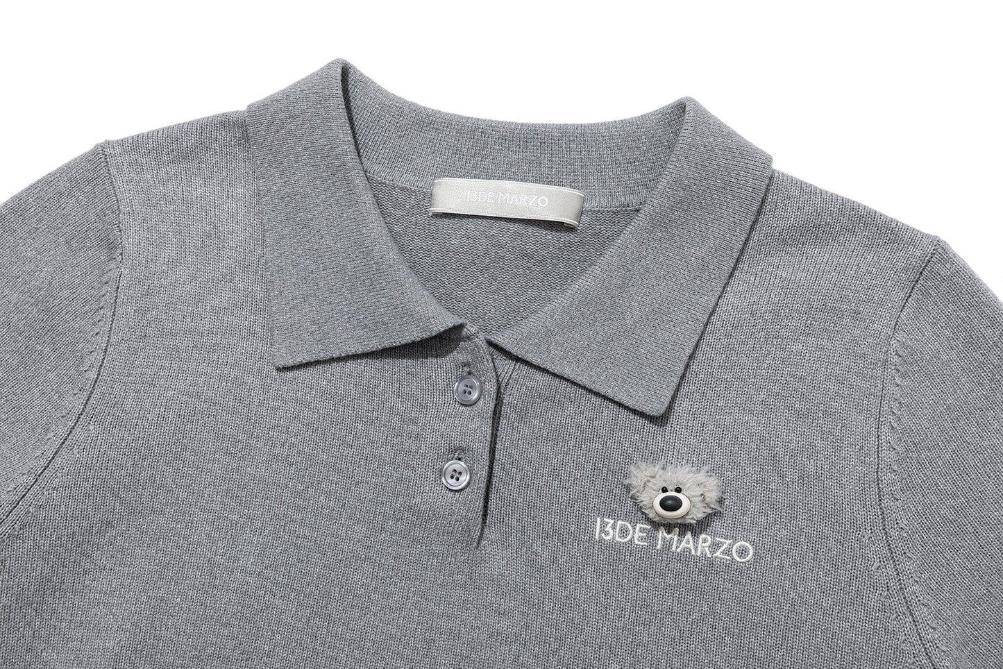 13DE MARZO Doozoo Polo Tee Grey