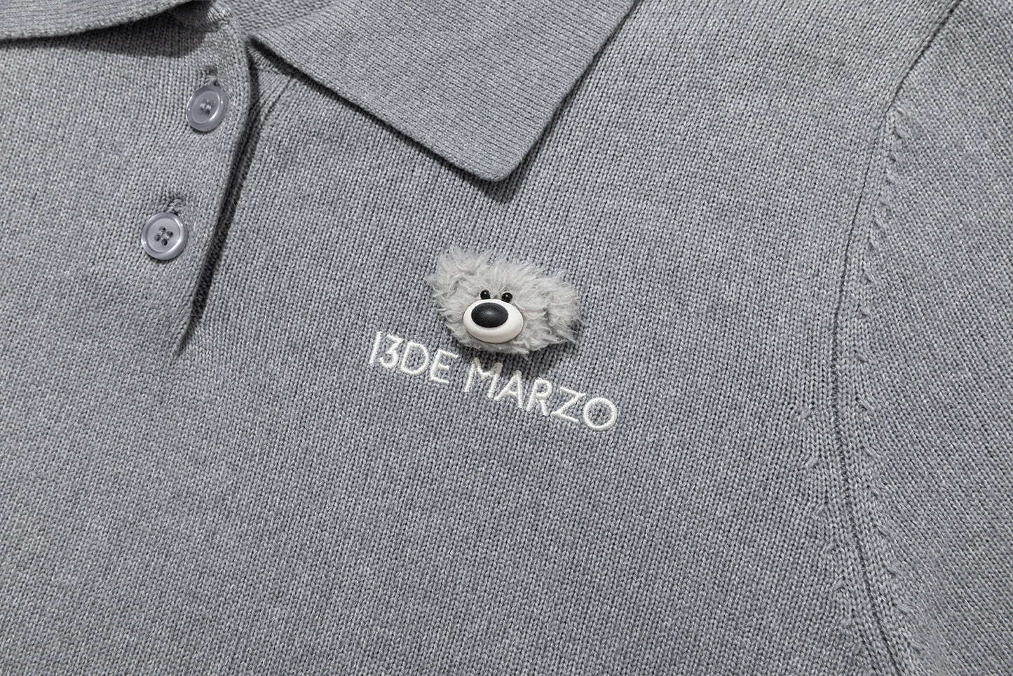 13DE MARZO Doozoo Polo Tee Grey