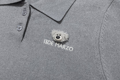 13DE MARZO Doozoo Polo Tee Grey