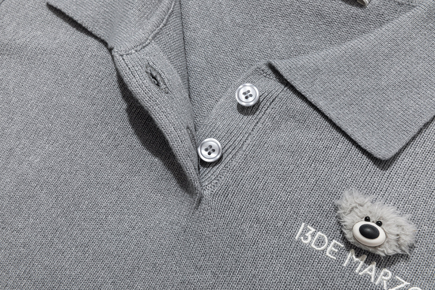 13DE MARZO Doozoo Polo Tee Grey