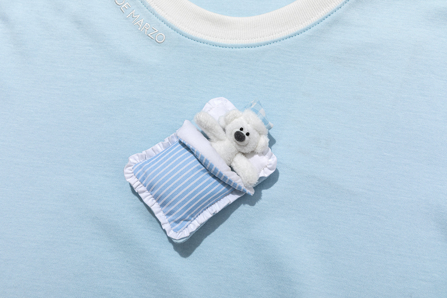 13DE MARZO Nighty Night Bear Tight Tee Blue