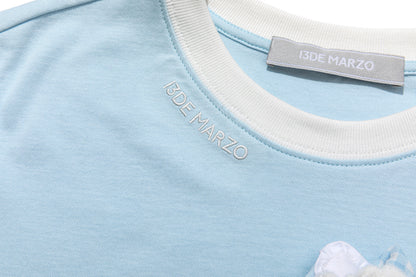 13DE MARZO Nighty Night Bear Tight Tee Blue