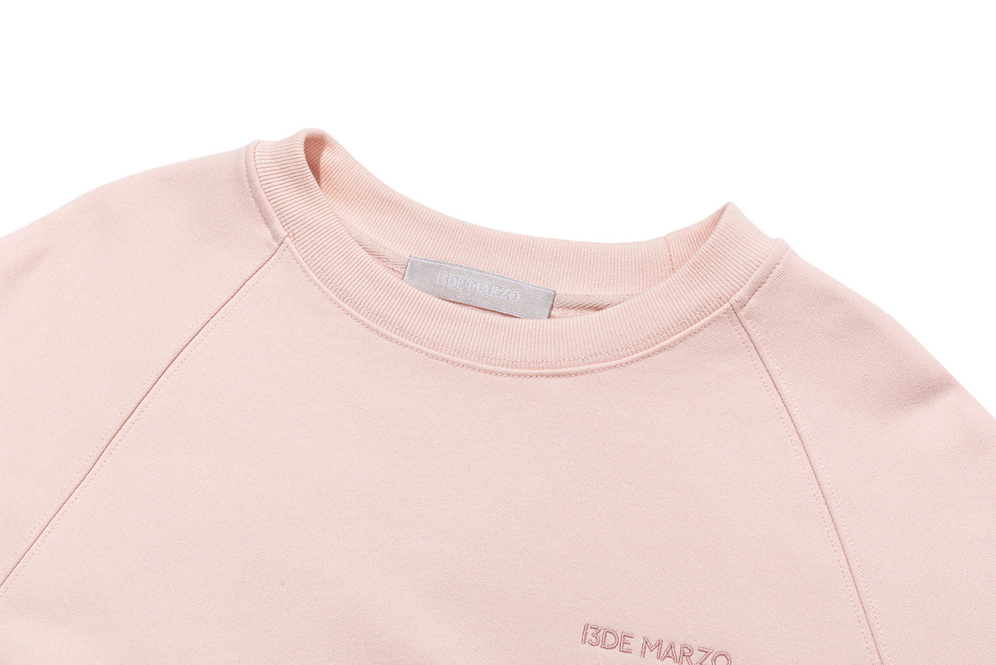 13DE MARZO Big Bear Crewneck Raglan Sweatshirt Pink