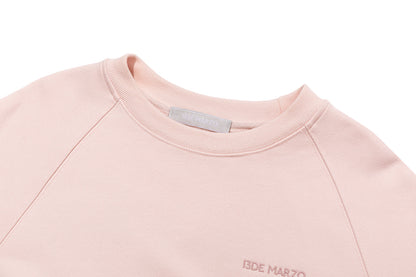 13DE MARZO Big Bear Crewneck Raglan Sweatshirt Pink