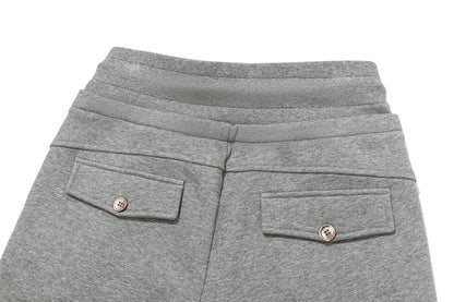 13DE MARZO Snow Bear Micro Flare Sweatpants Grey