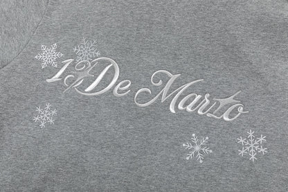 13DE MARZO Shimmer Snow Bear Zip Hoodie Grey