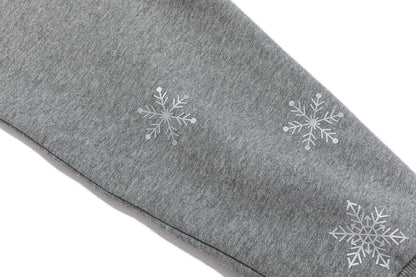 13DE MARZO Shimmer Snow Bear Zip Hoodie Grey