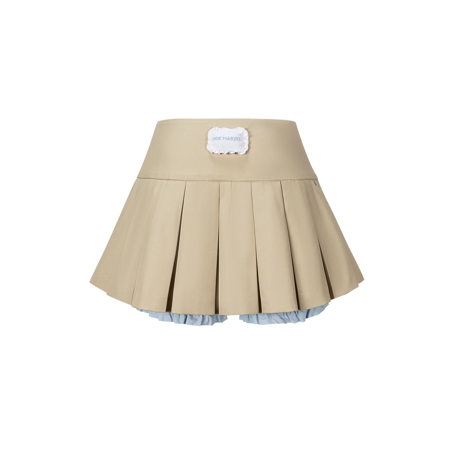 13DE MARZO Nighty Night Bear Pleated Skort Khaki