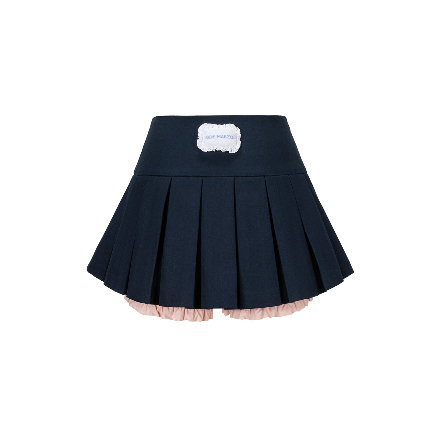 13DE MARZO Nighty Night Bear Pleated Skort Navy Blue