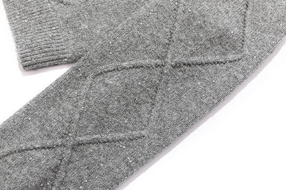 13DE MARZO Sequin Knit Cardigan Grey