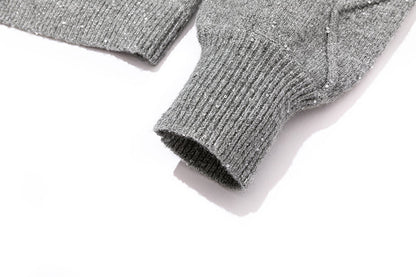 13DE MARZO Sequin Knit Cardigan Grey