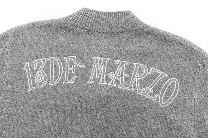 13DE MARZO Sequin Knit Cardigan Grey