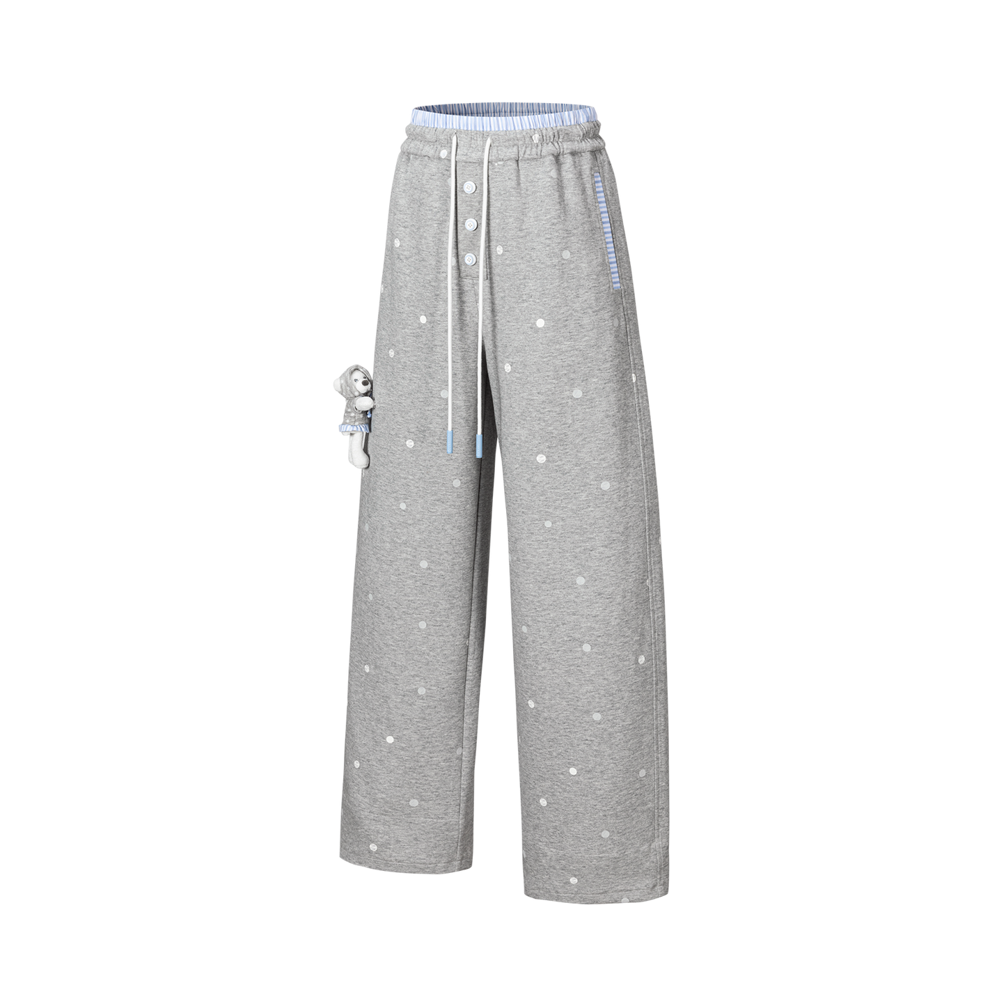 13DE MARZO Patchwork Polka Dot Sweatpants