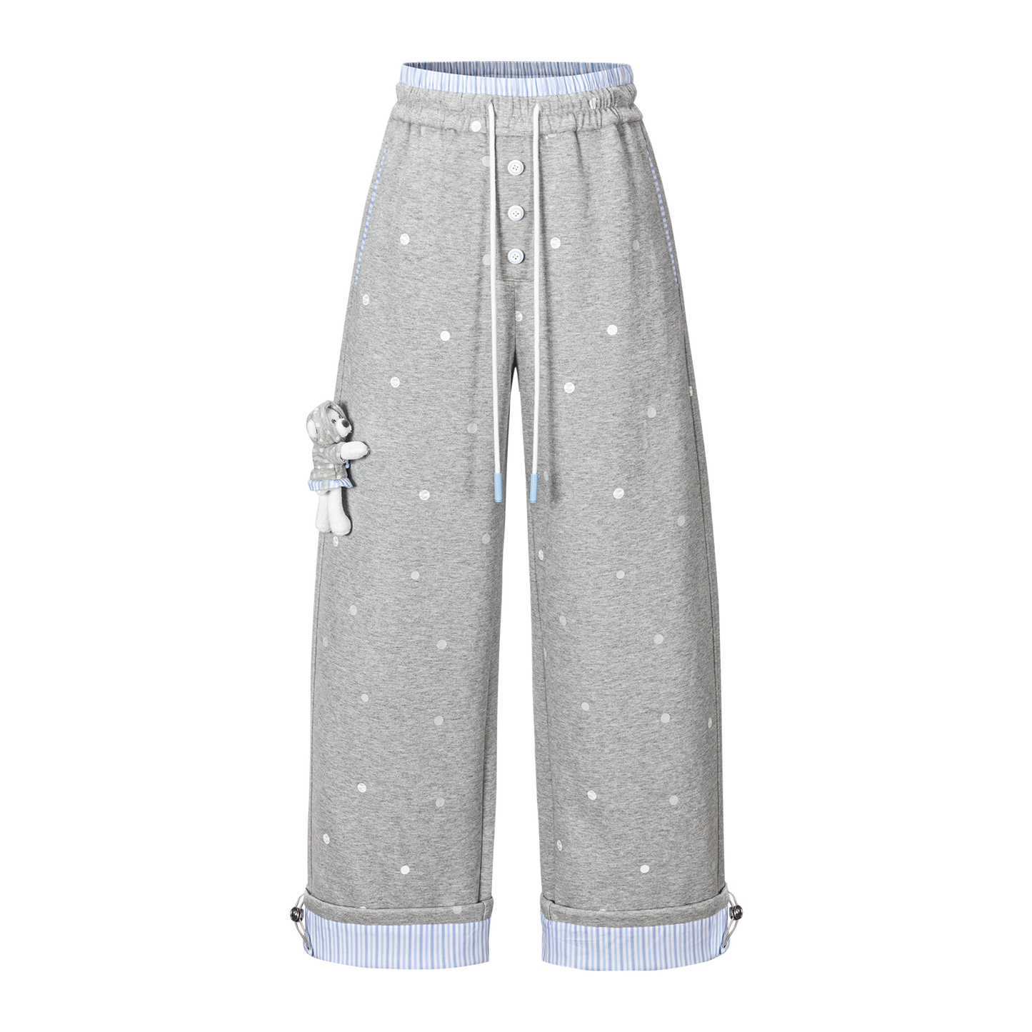 13DE MARZO Patchwork Polka Dot Sweatpants