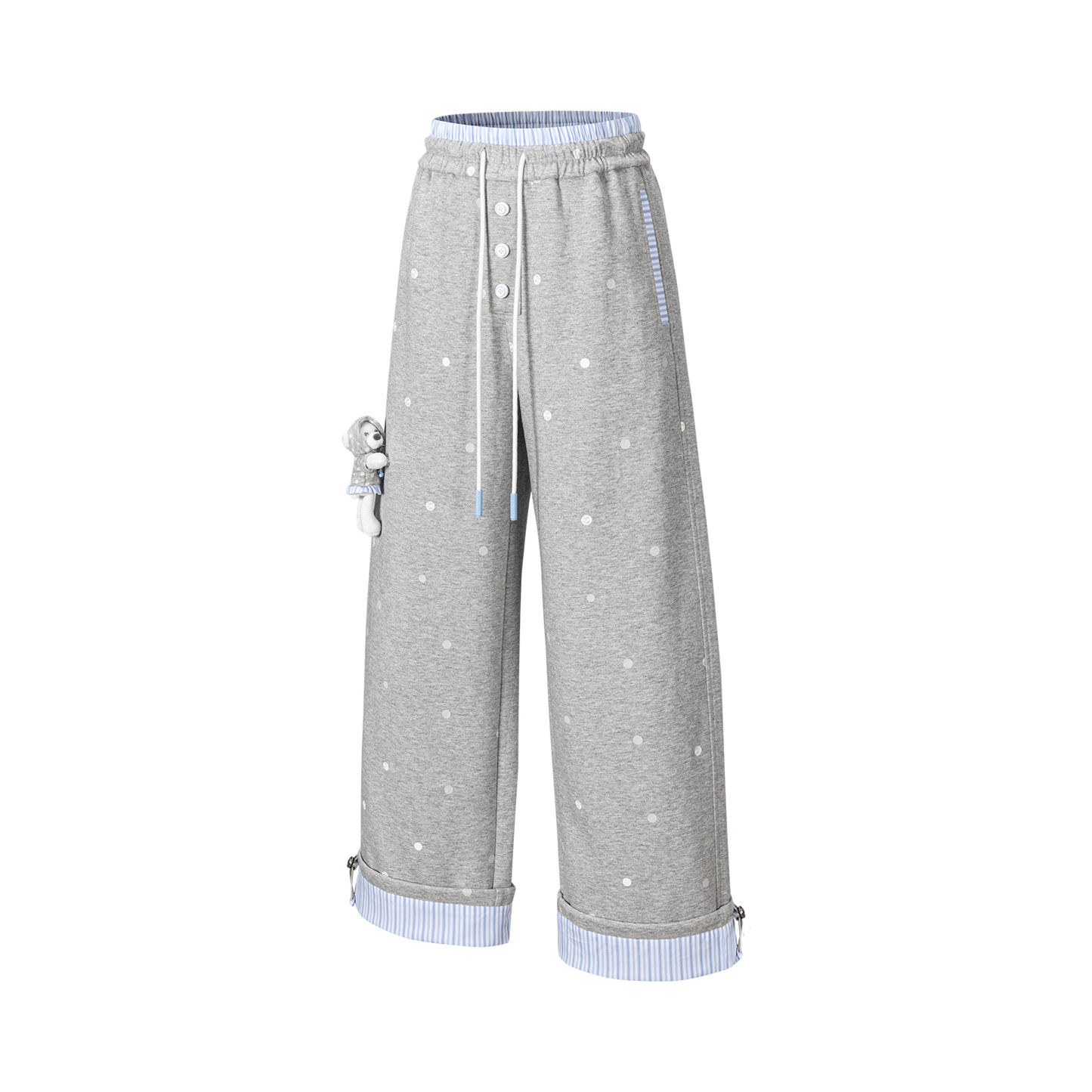 13DE MARZO Patchwork Polka Dot Sweatpants