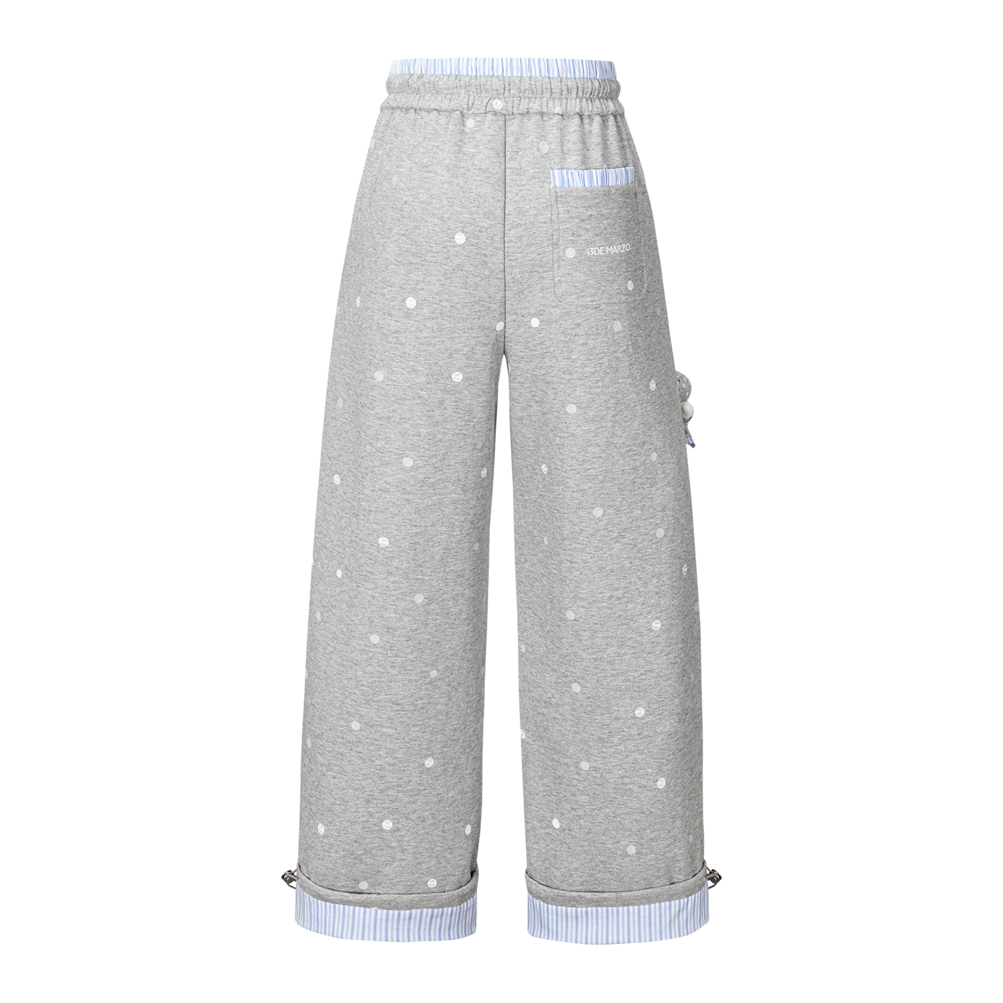 13DE MARZO Patchwork Polka Dot Sweatpants
