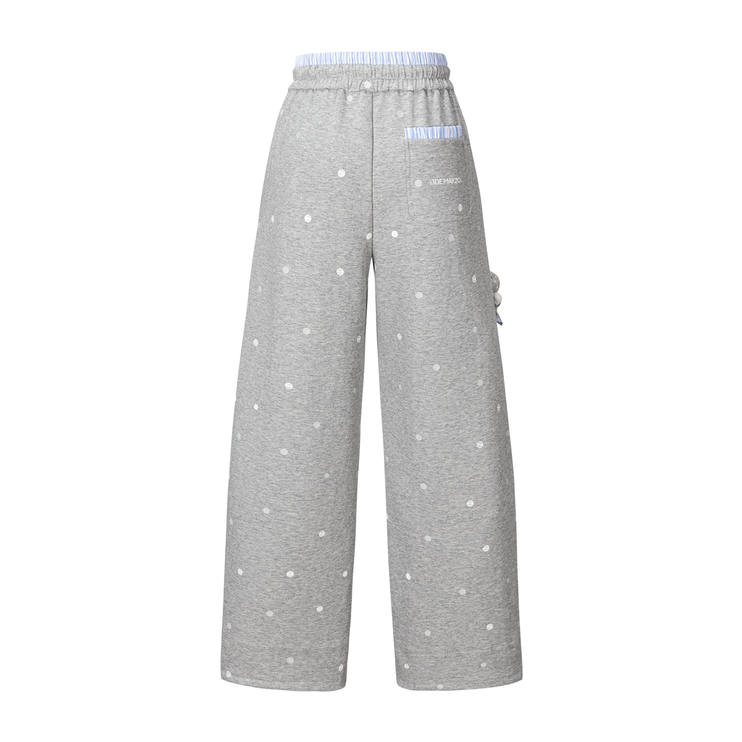 13DE MARZO Patchwork Polka Dot Sweatpants