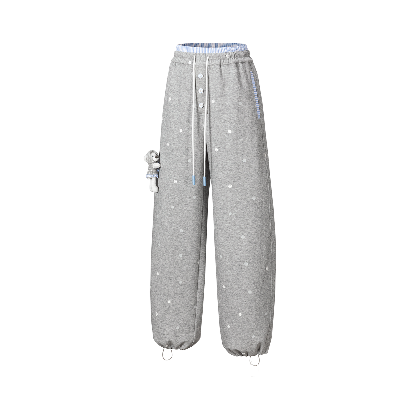 13DE MARZO Patchwork Polka Dot Sweatpants