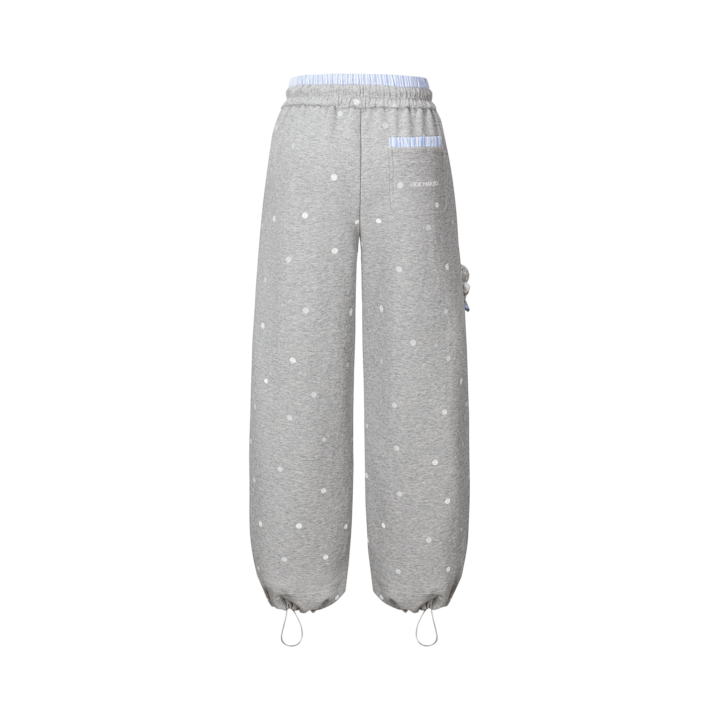13DE MARZO Patchwork Polka Dot Sweatpants