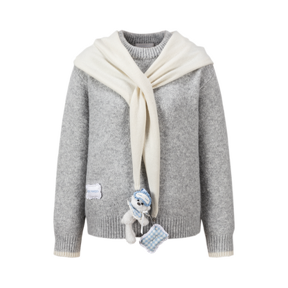 13DE MARZO Marzo Valley Cape Sweater Grey