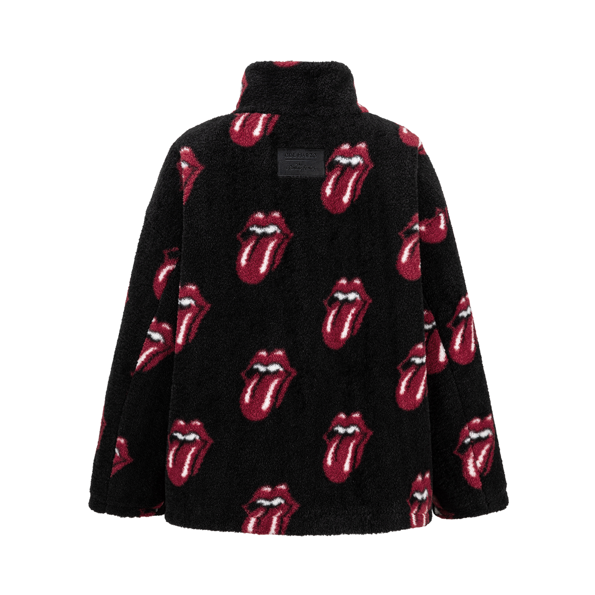 13DE MARZO Rolling Stones All-Over Print Coat Black