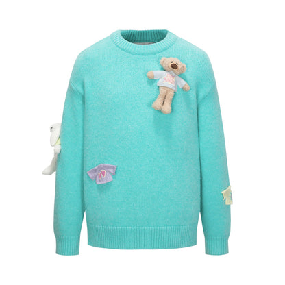 13DE MARZO Wearable Bear Sweater Green