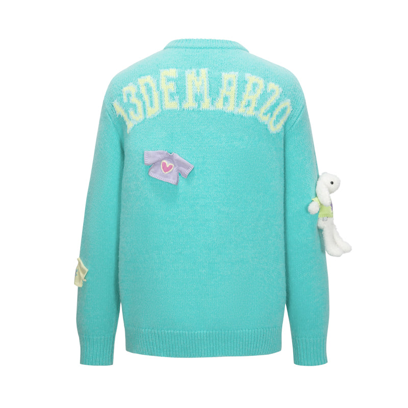 13DE MARZO Wearable Bear Sweater Green