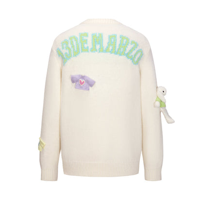 13DE MARZO Wearable Bear Sweater Beige