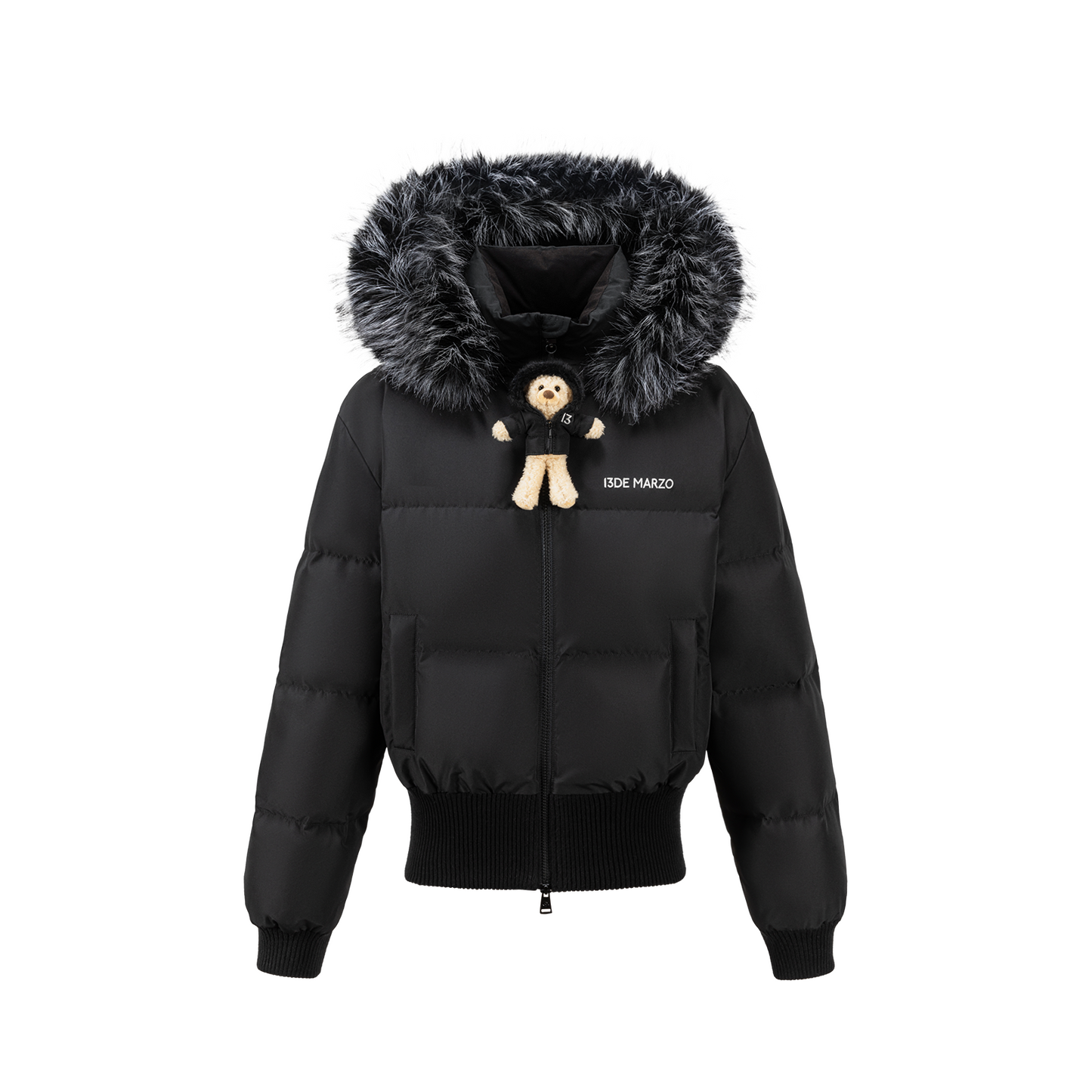 13DE MARZO Doozoo Short Down Jacket Black