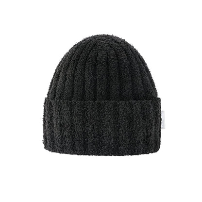 13DE MARZO Embroidered Plush Beanie Black