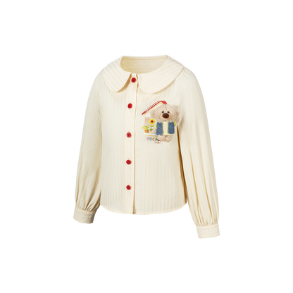 13DE MARZO BabyBear Town Greeting Shirt Beige