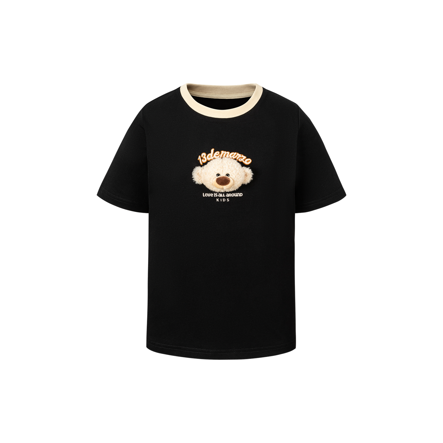 13DE MARZO BabyBear Round Neck T-shirt Black
