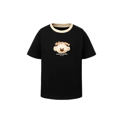 13DE MARZO BabyBear Round Neck T-shirt Black