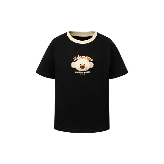 13DE MARZO BabyBear Round Neck T-shirt Black